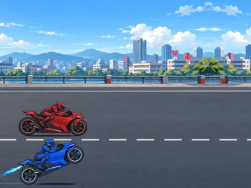 Moto Interact — BLUE pe o roată